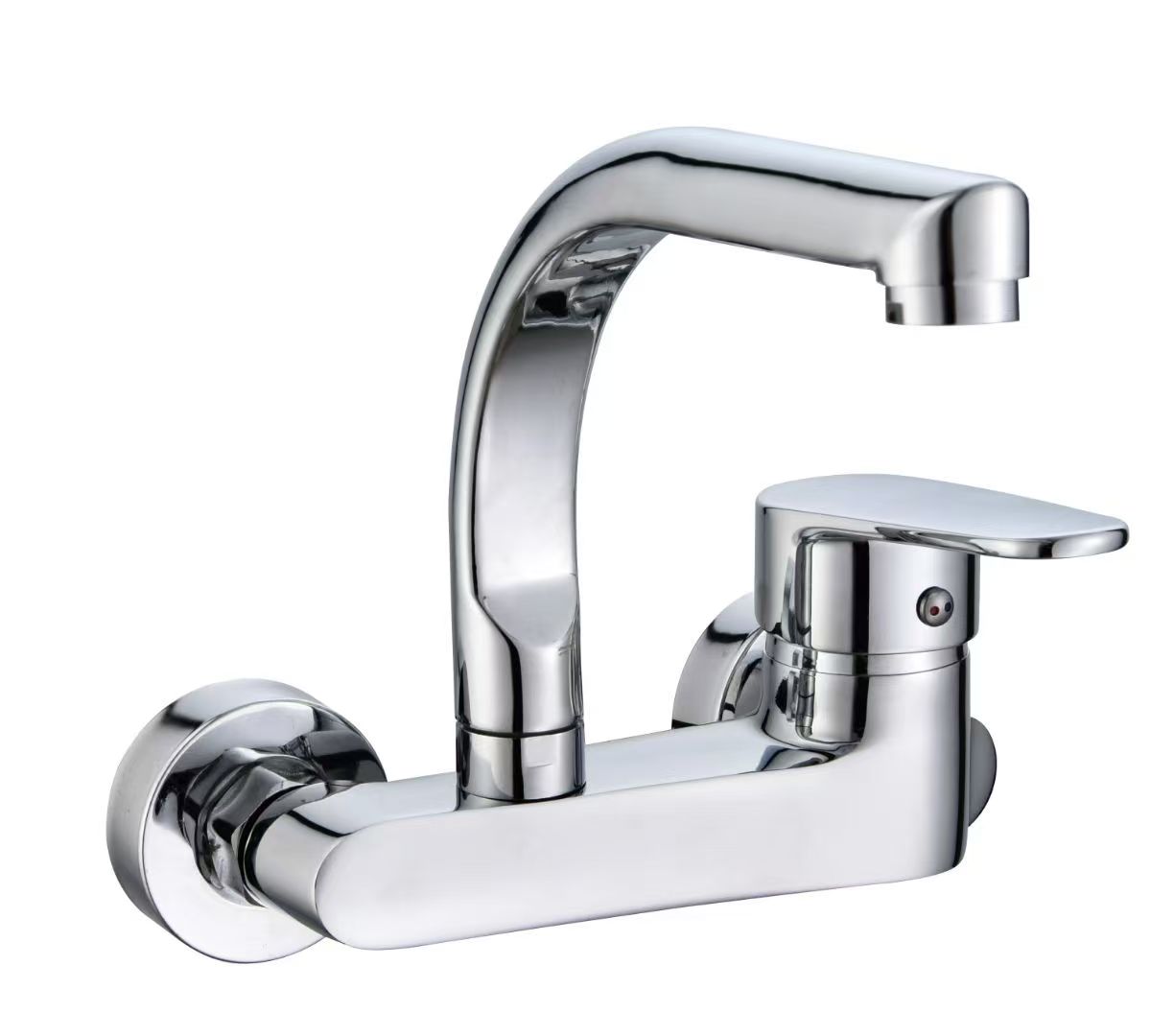 Chrome Wall-Mounted Basin Mixer Tap