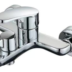Chrome Wall-Mounted Bath Shower Mixer Tap