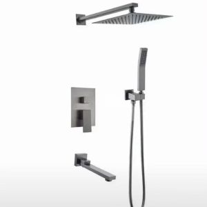 Gunmetal Grey Concealed Thermostatic Shower System