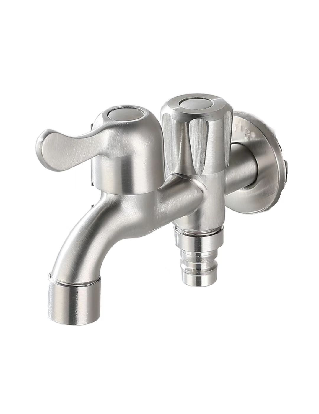 Stainless Steel 2-Way Washing Machine Tap
